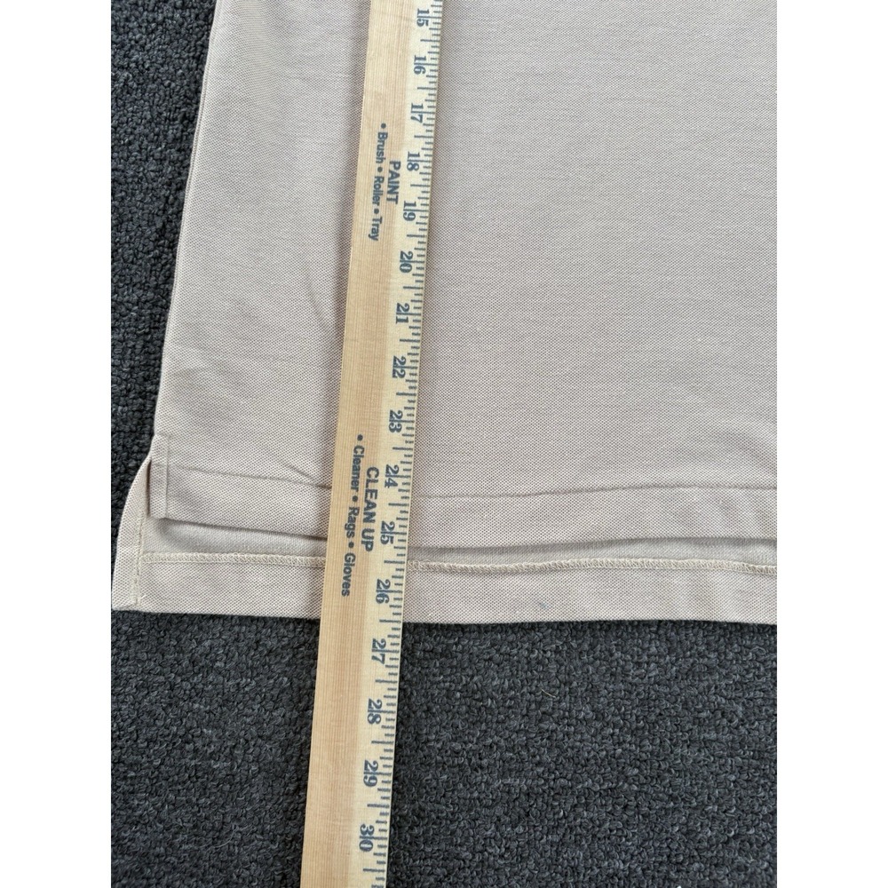Men's Vintage Slazenger Polo Shirt Beige Size Large Embroidered Tiger Logo - Picture 5 of 6